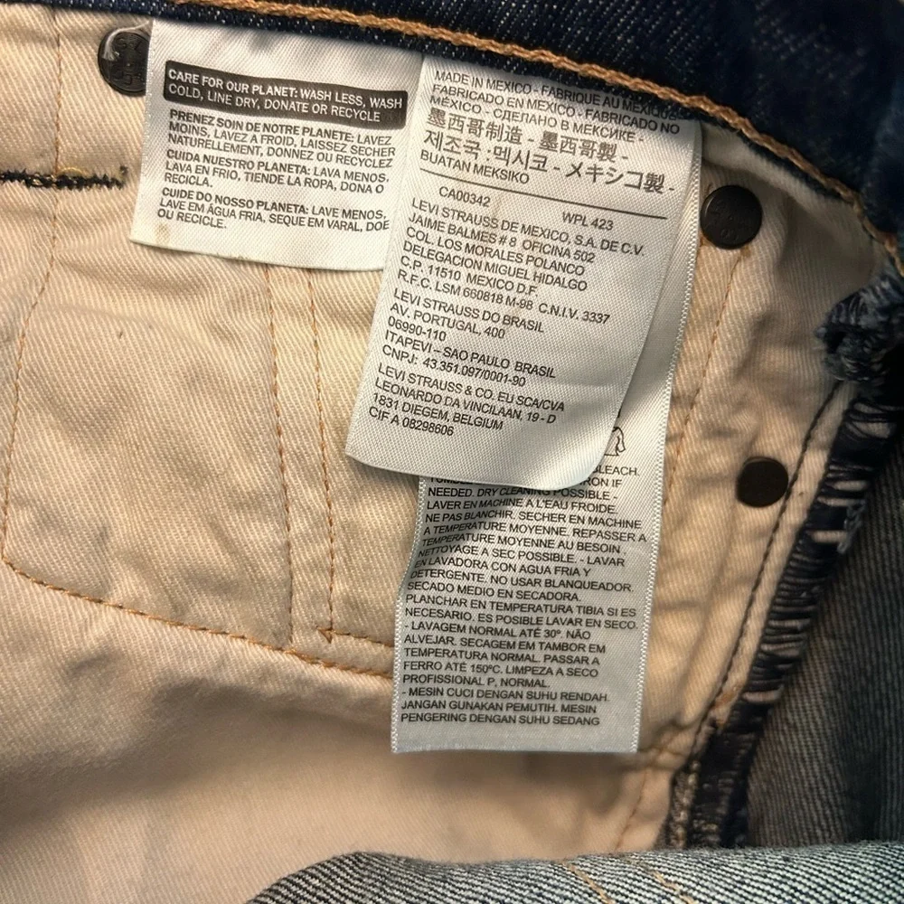 Levi's 511 White Oak stretch slim Fit dark wash 28x32 jeans R tab Made in Mexixo
